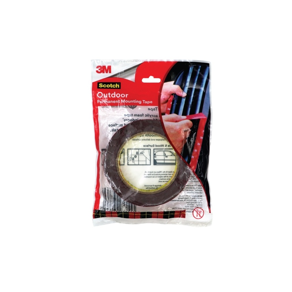3M Scotch Outdoor Mouting Tape 20mm 5m 1r 3M SCOTCH MOUNTING TAPE OUTDOOR 20MM X 5M - Image 1