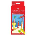 FABER-CASTELL OIL PASTELS 12/24S +1SHARPENER+1EXTENDER