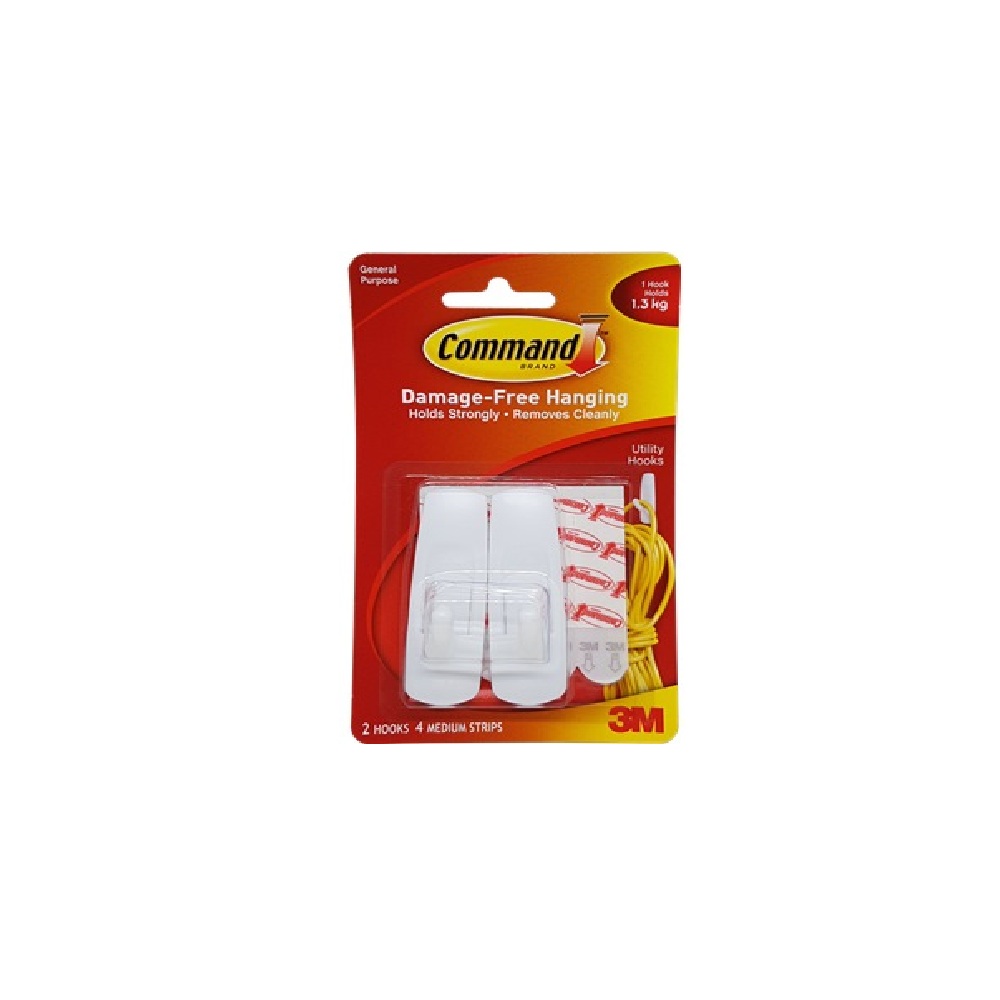 3M Command brand hook 17001ANZ 3M COMMAND 17001ANZ UTILITY HOOKS - Image 1
