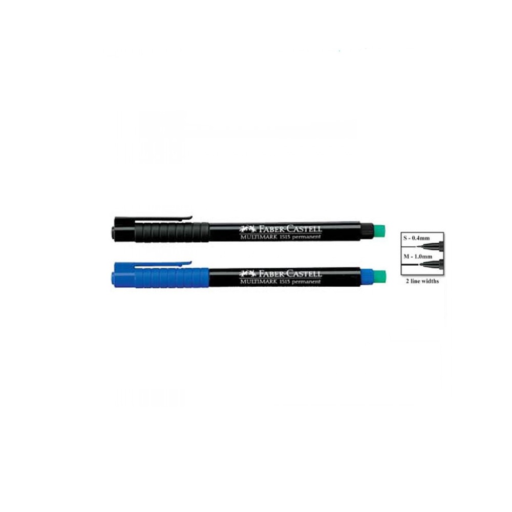 faber castell multimark permanent FABER CASTELL MULTIMARK 1523/1525 PERMANENT S/M BLACK - Image 1