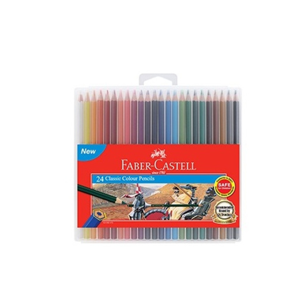 FC classic colour pencil 24 115896 FABER-CASTELL CLASSIC COLOUR PENCIL 115896 24L SLIM - Image 1