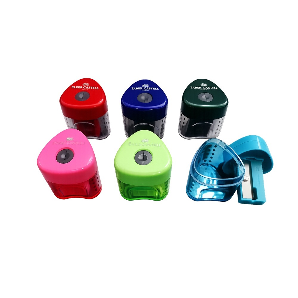 faber castell 183403 grip auto sharpener 6 colour FABER-CASTELL SHARPENER 1834 GRIP AUTO 1PC - Image 1