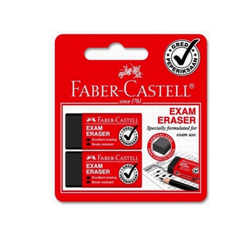 faber castell 187133 exam eraser 2pc FABER-CASTELL DUST-FREE EXAM ERASER 187133, 2 PCS - Image 1