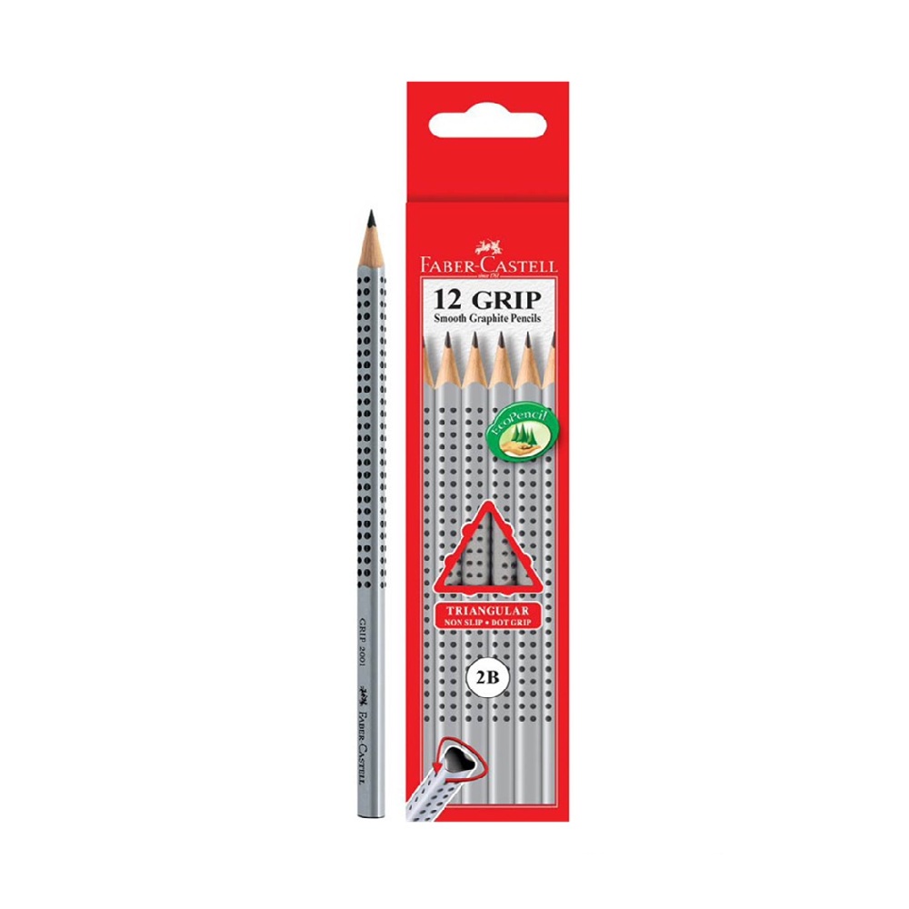 faber castell 317002 pencil 2B 12PC FABER-CASTELL PENCIL GRIP 2001 2B FSC, 12PCS/BOX - Image 1