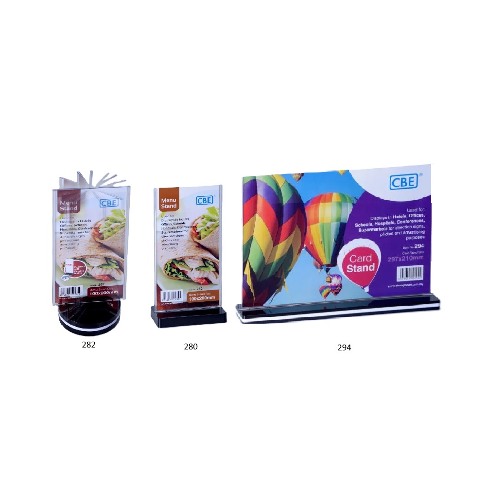 CBE MENU STAND CBE MENU STAND 280/282/294 - Image 1